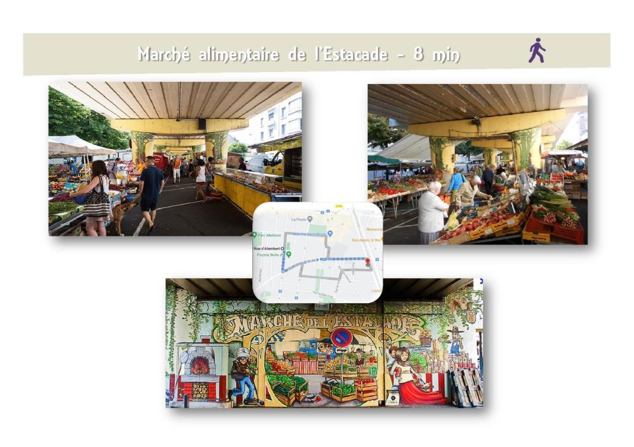 Le 62 - Spacieux T2 Avec Jardin, Parking & Tramway Grenoble Exterior photo