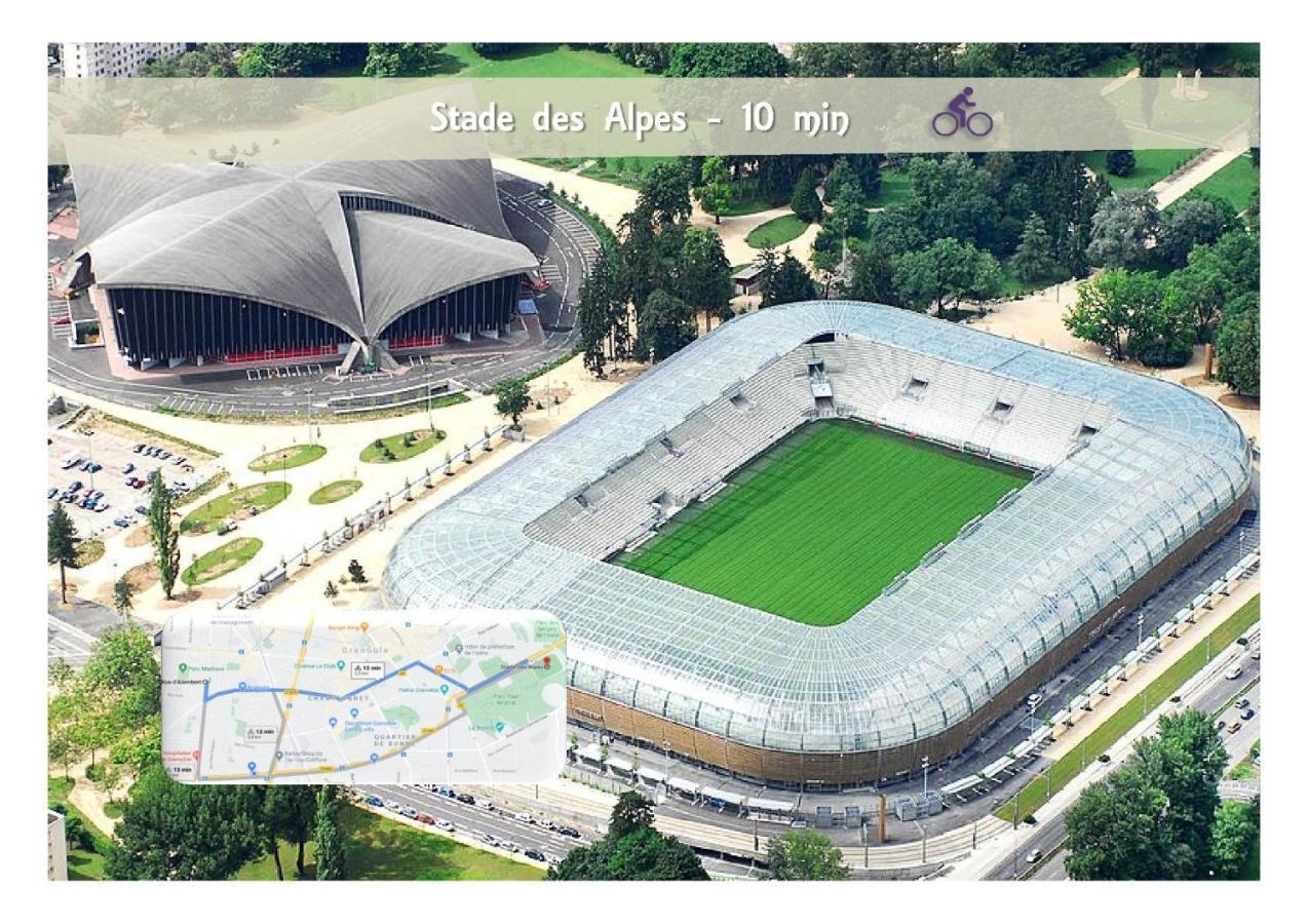 Le 62 - Spacieux T2 Avec Jardin, Parking & Tramway Grenoble Exterior photo